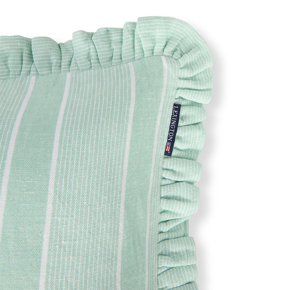 Lexington Striped Linen/Cotton Frill Kuddfodral